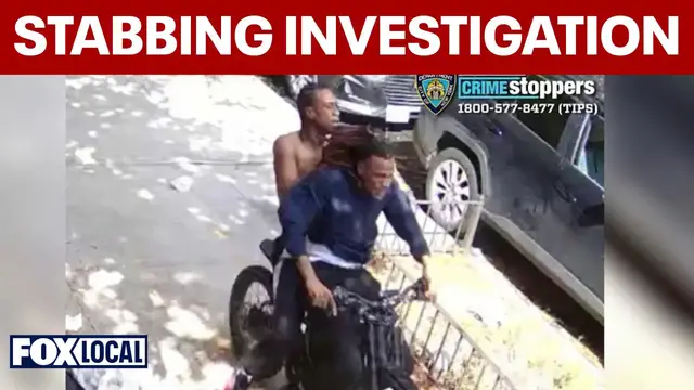 Video thumbnail for New video shows 2 suspects wanted for stabbing of off-duty NYPD detective