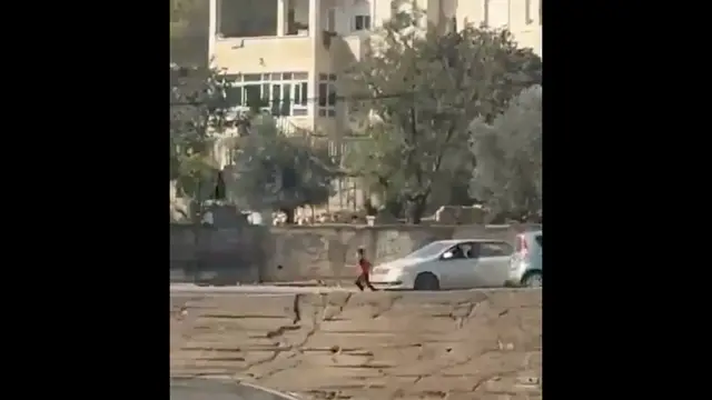 Video thumbnail for Child flees as Israeli settlers hijack car during pogrom