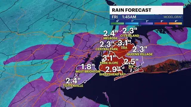Video thumbnail for STORM WATCH: Soaking storms expected in Brooklyn this afternoon