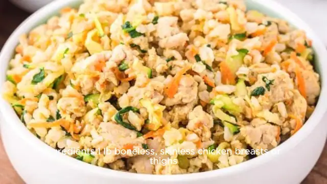 Video thumbnail for Easy Chicken and Rice Dog Food Recipe