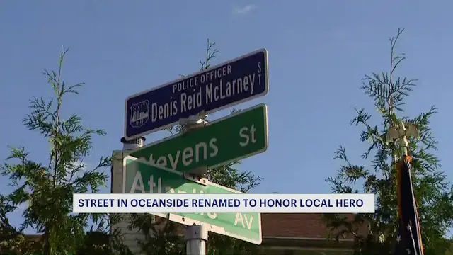 Video thumbnail for Oceanside honors fallen 9/11 responder with street naming