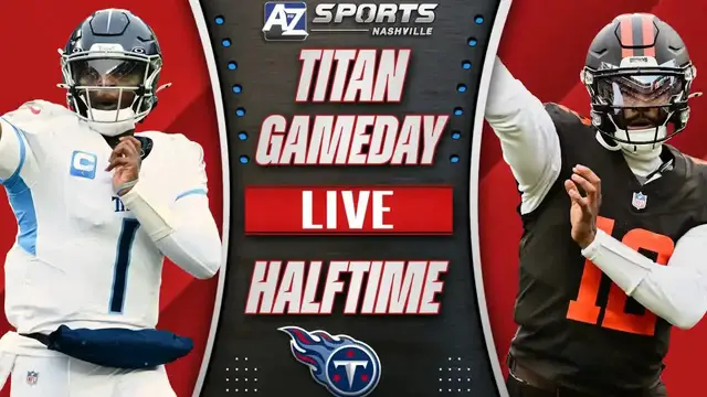 Video thumbnail for A to Z Sports Nashville: titans-browns halftime report: nfl game analysis & first overall pick watch