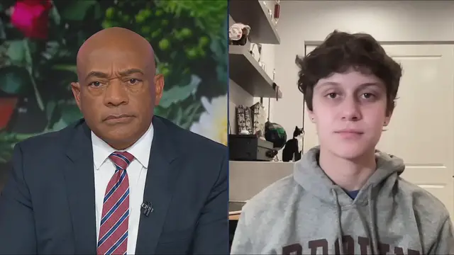 Video thumbnail for Survivor of two US school shootings calls for urgent action on gun violence