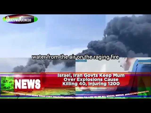 Video thumbnail for Israel, Iran Govts Keep Mum Over Explosions Cause Killing 40, Injuring 1200