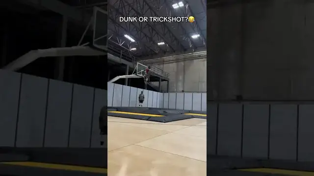 'Video thumbnail for (355) trampoline dunk or trick shot challenge'