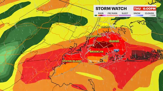 Video thumbnail for STORM WATCH: Soaking storms expected in The Bronx this afternoon