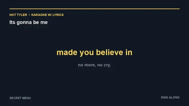 Video thumbnail for Its gonna be me (Karaoke w/ Lyrics)