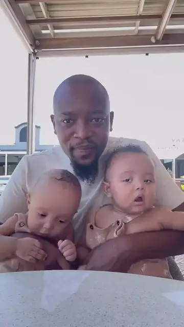 Video thumbnail for Moshe Ndiki reveals the faces and names of his twin boys [watch]