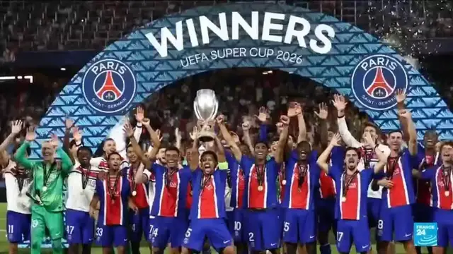 Video thumbnail for PSG down Aston Villa to retain UEFA Super Cup