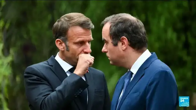 'Video thumbnail for French President Emmanuel Macron seems to backtrack on suspension of pension reform'