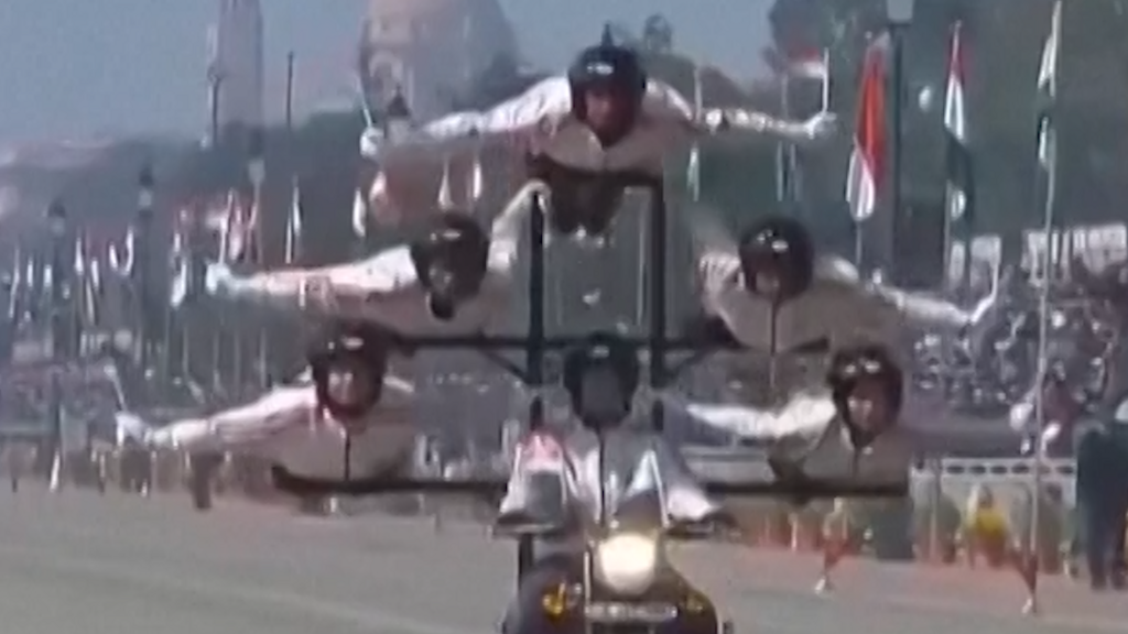 Video thumbnail for India holds annual military parade with EU leaders as its guests of honour