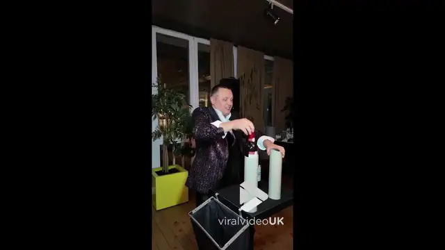 'Video thumbnail for VV5027 Mind-blowing magic trick involving wines bottles'
