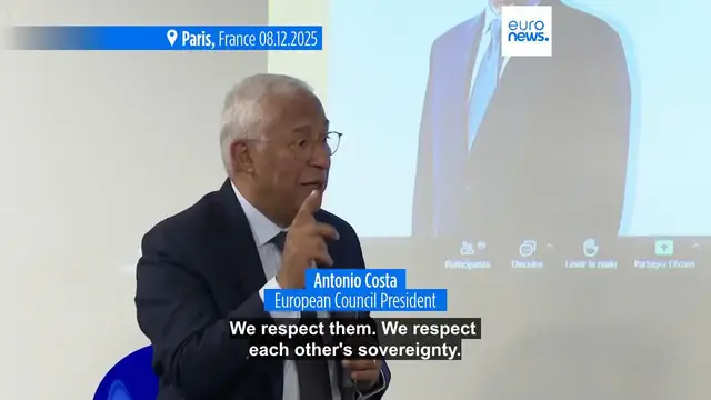 Video thumbnail for Council President António Costa says Europe will not accept political interference in US rebuff