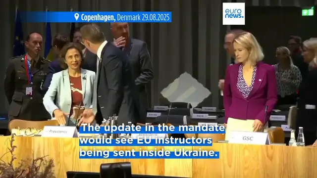 'Video thumbnail for 'Broad support' to send European military instructors to Ukraine after a ceasefire, says Kallas'