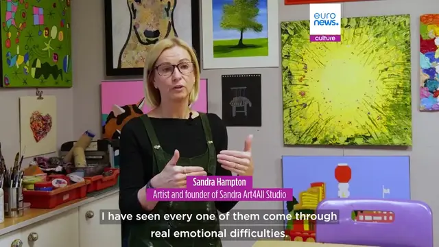 'Video thumbnail for Inside the UK art studio empowering autistic artists amid Trump's discredited autism claims'