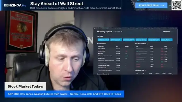 'Video thumbnail for Stock Market Today: S&P 500, Dow Jones, Nasdaq Futures Inch Lower— Netflix, Coca-Cola And RTX Corp In Focus'