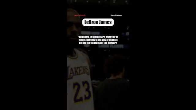 Video thumbnail for LeBron James Sends Powerful Message to Diana Taurasi During Jersey Retirement