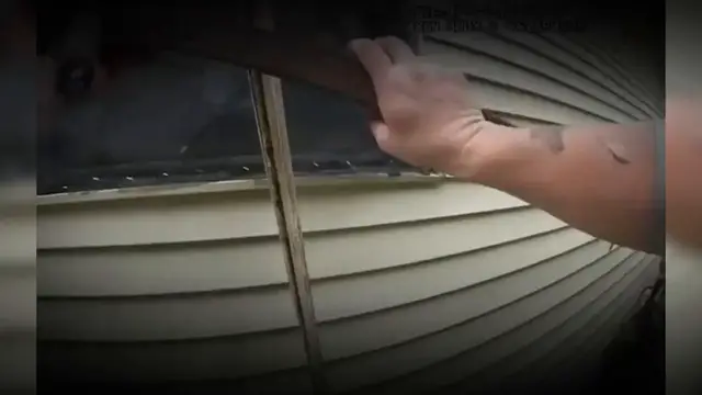 Video thumbnail for US: MOMENT - 9 US officers plunge to ground as porch collapses during warrant operation.