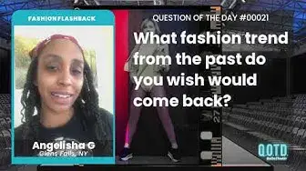 Video thumbnail for Juicy Couture tracksuits are Angelisha's choice for throwback fashion. Bring it back please!