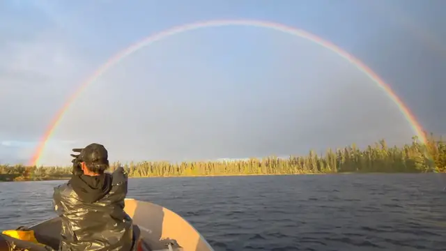 Video thumbnail for Full Rainbow Over Pickle Lake, Ontario