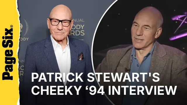 Video thumbnail for Patrick Stewart dies at 86: Watch the 'Star Trek' star's cheeky 1994 interview