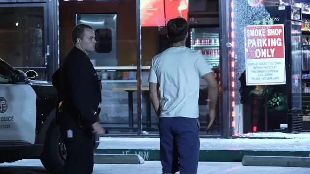 Video thumbnail for US, Los Angeles: Northridge Burglary Investigation at Smoke Shop.
