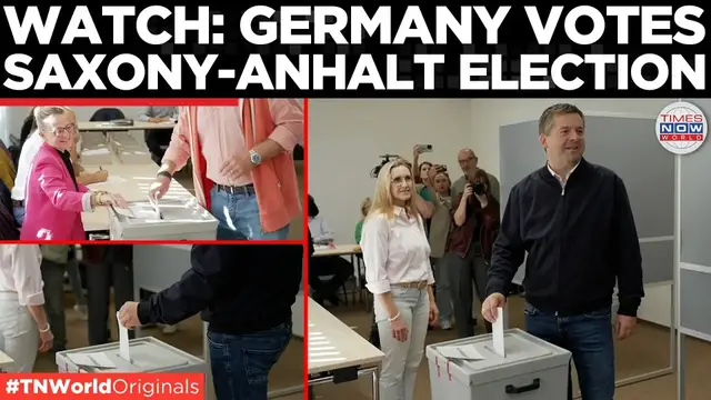 Video thumbnail for Saxony-Anhalt voters turn to AfD in state election amid FURY at Merz's CDU | Times Now World