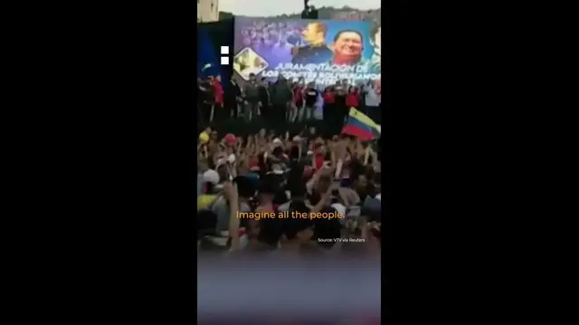 'Video thumbnail for Venezuela’s Maduro 'sings for peace' with John Lennon's Imagine'