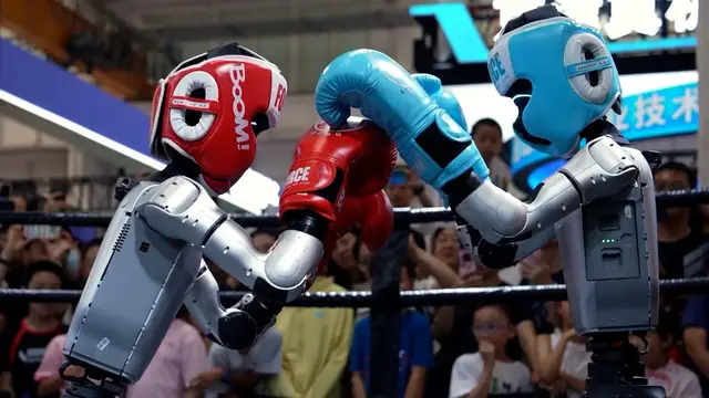 'Video thumbnail for China unveils newest AI technology at World Robot Conference'