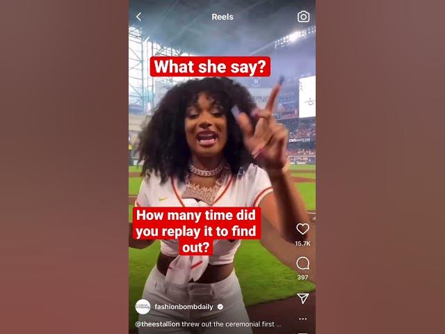 Video thumbnail for what she say? #huston #baseball  #megantheestallion