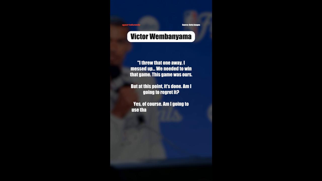 Video thumbnail for Victor Wembanyama gets brutally honest after game-changing turnover vs. Knicks
