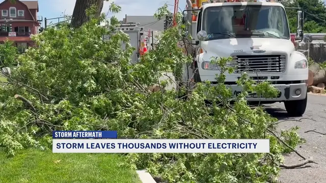 Video thumbnail for Hundreds are without power in Orange after storm brings down tree, wires