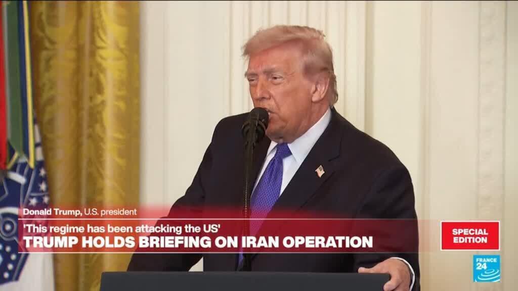 Video thumbnail for Replay: Donald Trump addresses Iran strikes at Medal of Honor ceremony