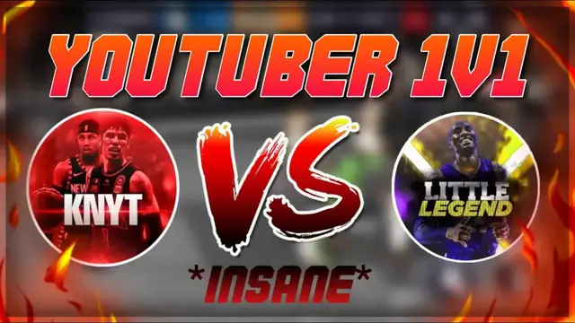 'Video thumbnail for KNYT: insane nba live mobile 1v1 vs little legend! featuring lebron, shaq & more'
