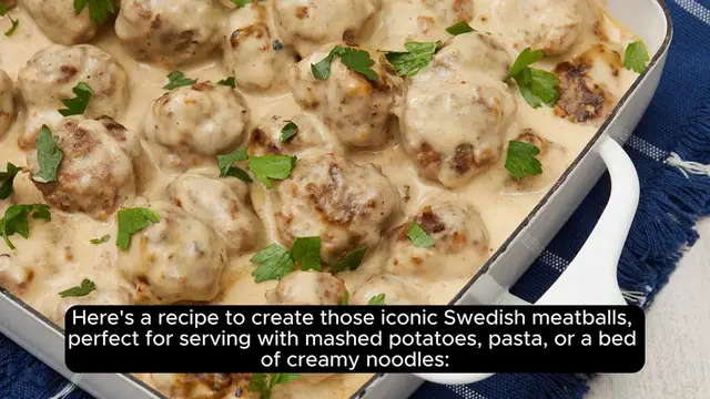 Video thumbnail for Swedish meatball recipe