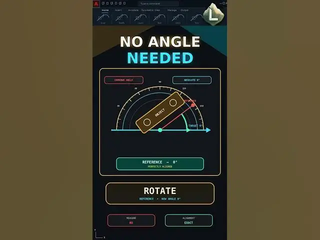 Video thumbnail for Rotate Any AutoCAD Object Without Measuring the Angle