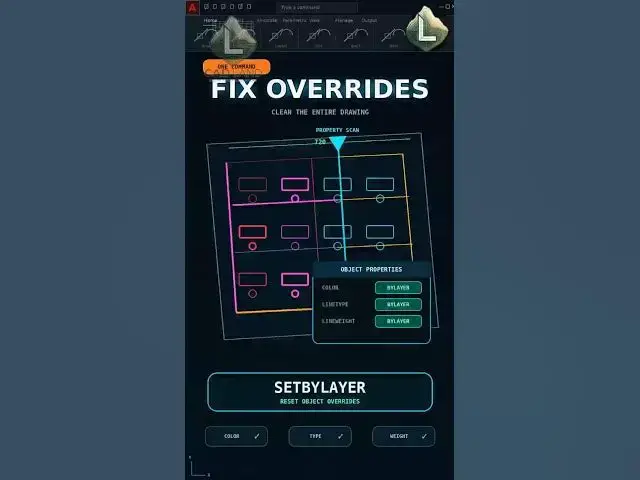 Video thumbnail for Fix Every Wrong AutoCAD Property at Once!