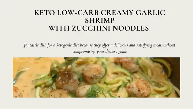 Video thumbnail for Keto Low-Carb Creamy Garlic Shrimp Alfredo Zucchini Noodles