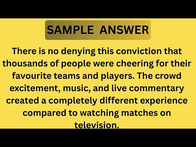 Video thumbnail for Describe a Live Sports Event You Watched and Liked | IELTS Cue Card 2026