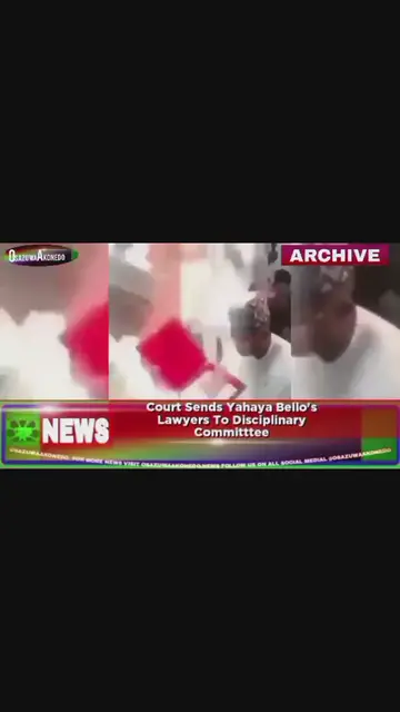 Video thumbnail for Court Sends Yahaya Bello's Lawyers To Disciplinary Committee ~ OsazuwaAkonedo