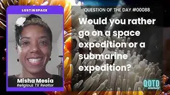 Video thumbnail for Misha is trading ocean anxiety for the freedom of space travel. Have fun out there!