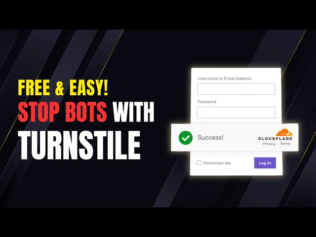 Video thumbnail for Stop Bots with Cloudflare Turnstile - FREE & Easy! | No More Captchas