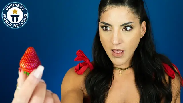 Video thumbnail for Most strawberries eaten in one minute