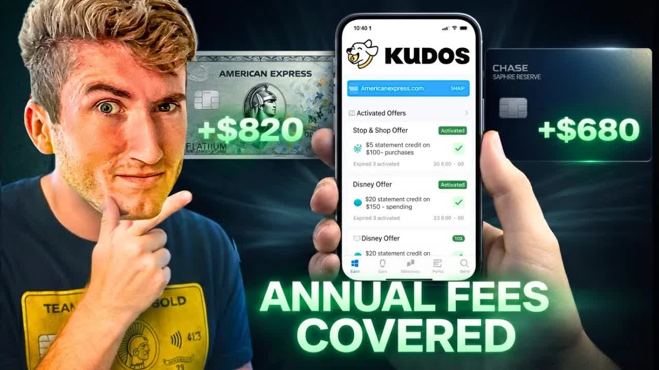Video thumbnail for anthony venture: kudos app: unlock hidden cashback & credit card rewards! save money now