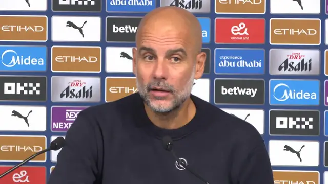 'Video thumbnail for 'He could've scored five' - Pep after Haaland double seals 2-0 win over Everton'