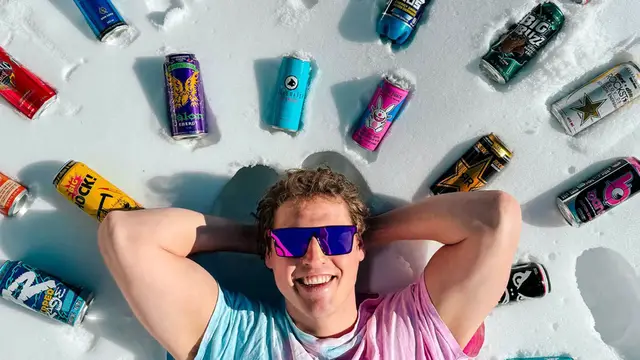 'Video thumbnail for Largest collection of energy drink cans - 1,100 by Matthew Lakusta (Canada)'