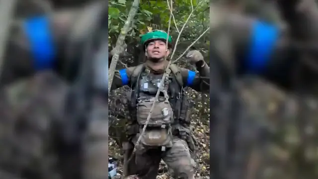 Video thumbnail for Mexican and Colombian cartel mercenaries filmed fighting in Ukraine