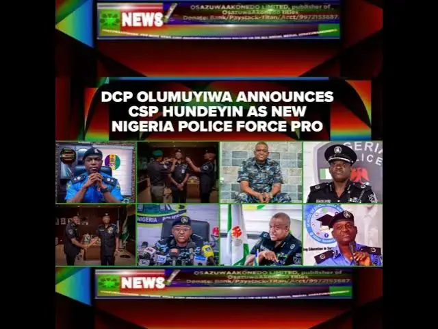 'Video thumbnail for DCP Olumuyiwa Announces CSP Hundeyin As New Nigeria Police Force PRO'
