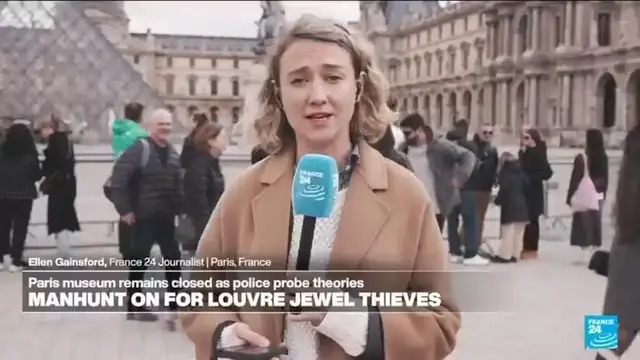 'Video thumbnail for Louvre heist: Manhunt underway as security issues come to light'