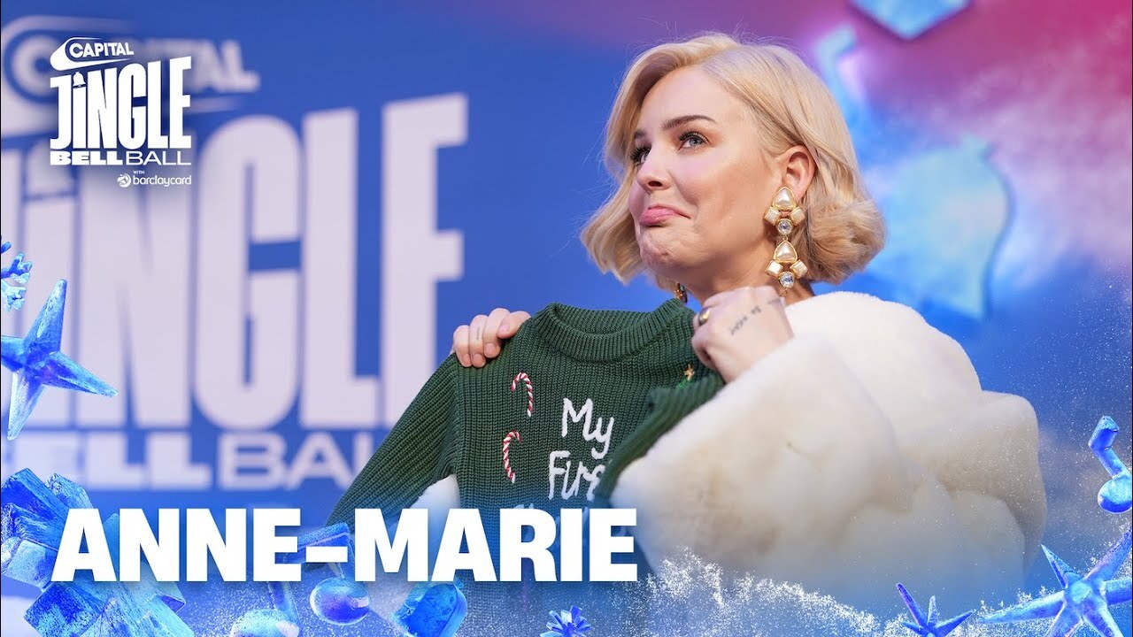 Video thumbnail for Anne-Marie reacts to her baby’s first Christmas jumper | Capital